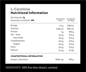 Switch Nutrition Carnitine / 100 Serves