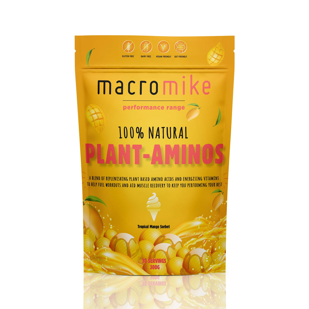 Macro Mike 100% Natural Plant Aminos- Tropical Mango / 30 Serves